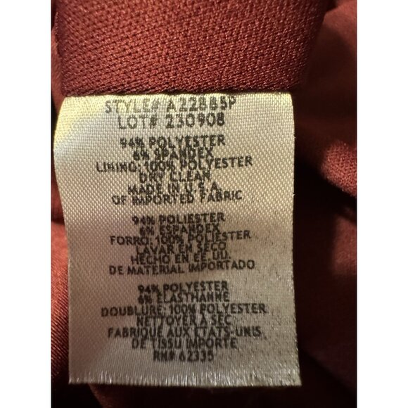 Betsy & Adam 6P Carina Long Maroon Ruffle Off the Shoulder Formal Ballgown NEW - Picture 7 of 11